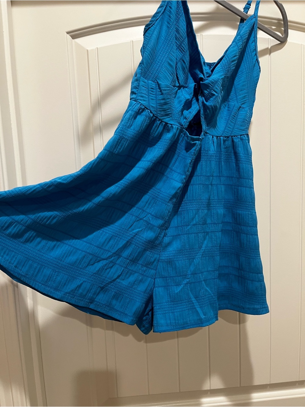 Blue Spaghetti Strap Romper - Picture 3 of 3